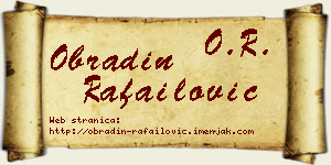 Obradin Rafailović vizit kartica